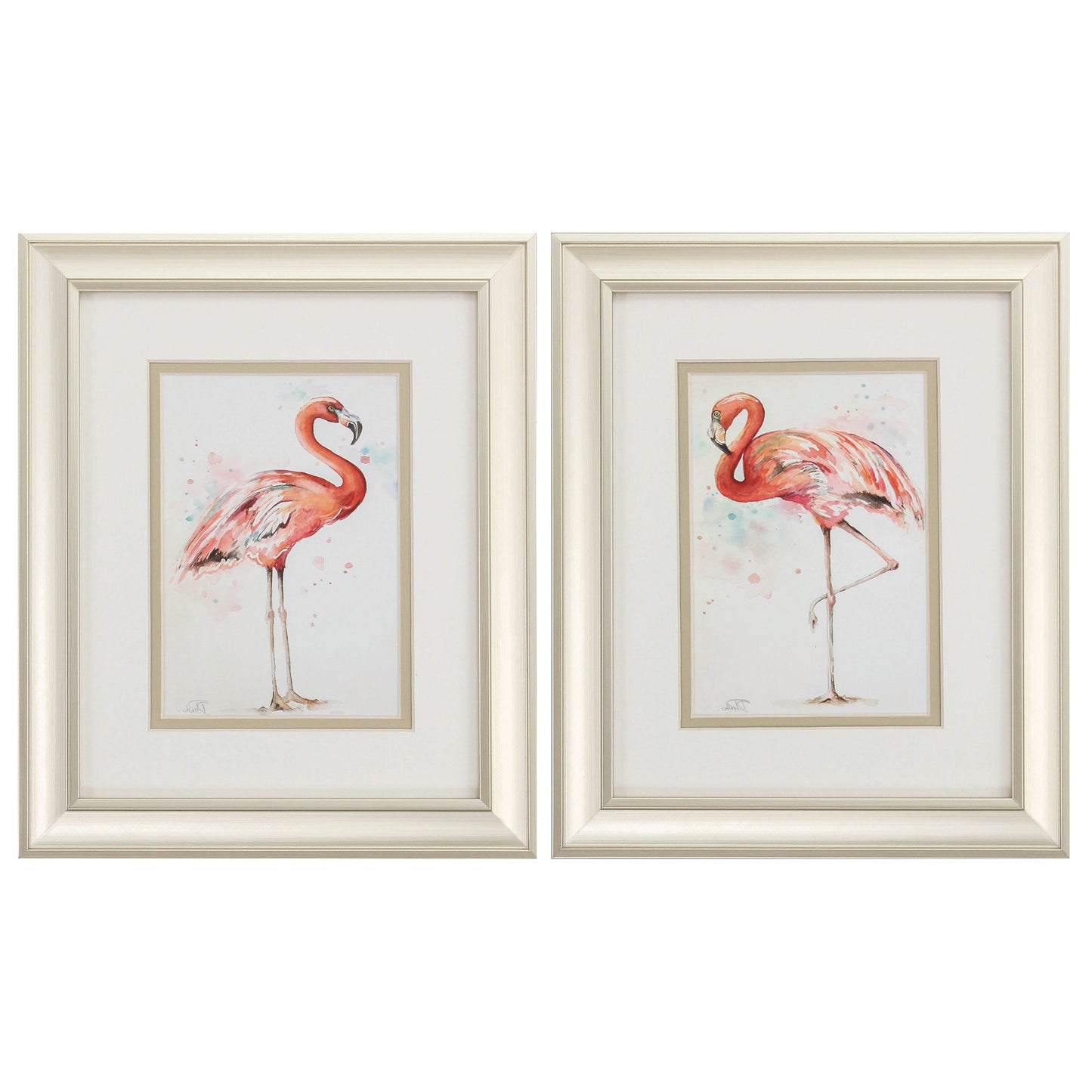10" X 12" Champagne Gold Color Frame Pink Showoff (Set Of 2)