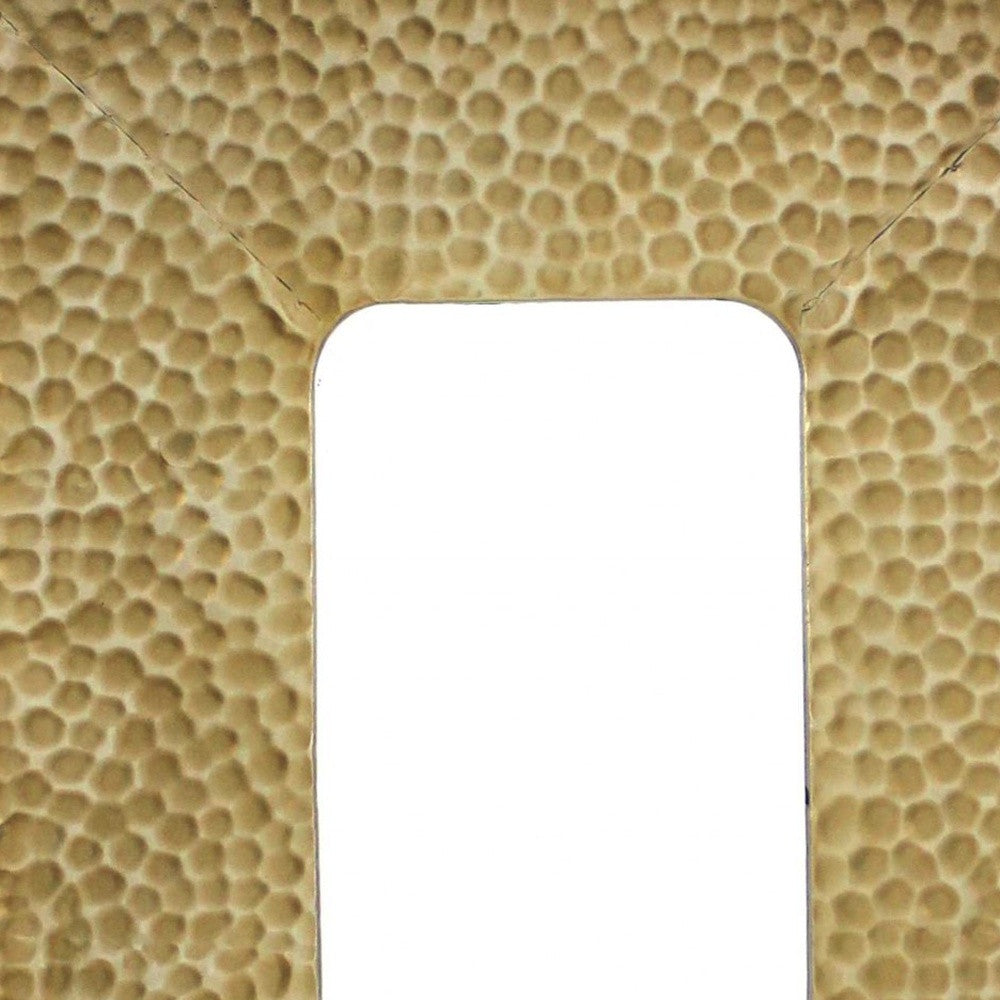 27.5 x 20 x 1.75 Gold Coastal Style Cobbly Cosmetic Mirror-4