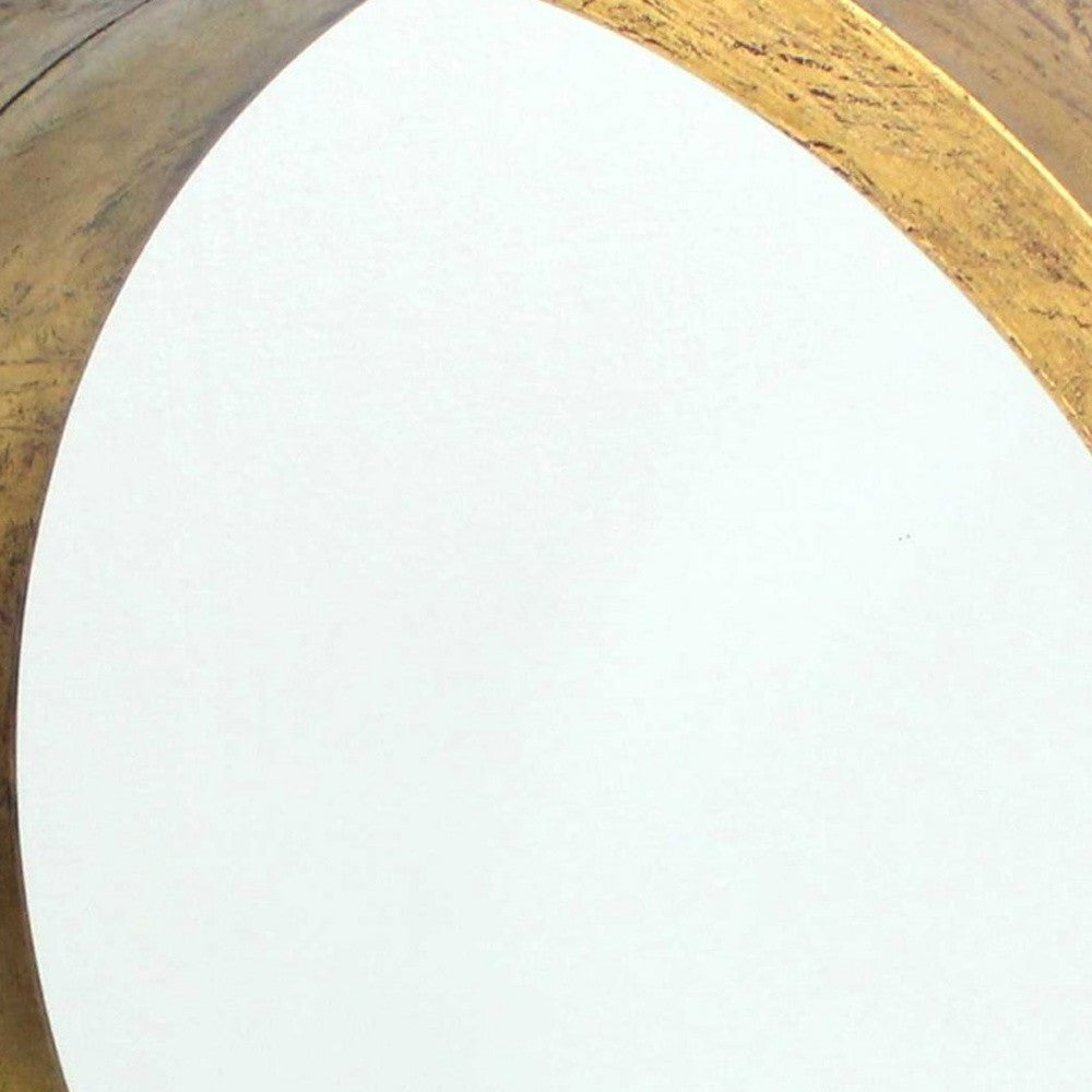 35.75 x 35.75 x 7.75 Gold Round Tray Shaped Cosmetic Mirror-4