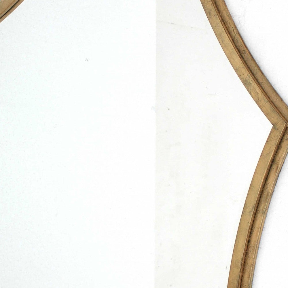 33 x 33 x 1 Gold Curved Hexagon Frame Cosmetic Mirror-4