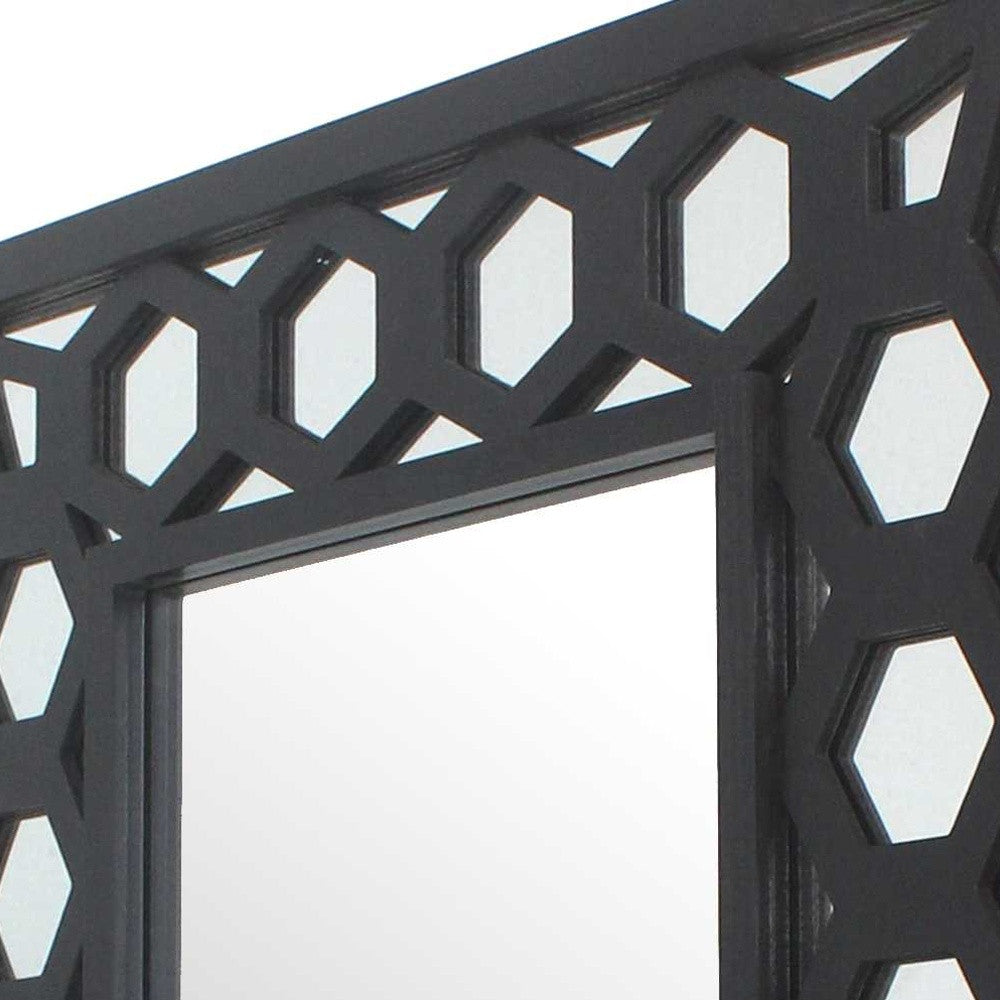 40 x 30 x 2 Black Vintage Dressing - Mirror-4