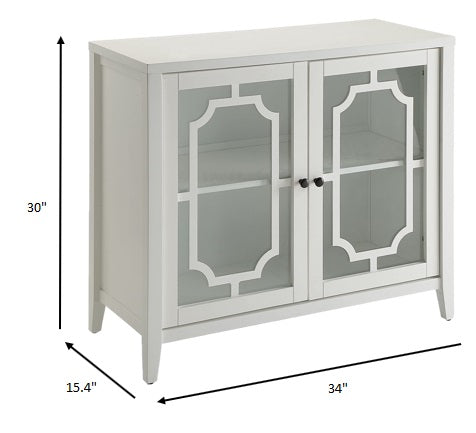 34" X 15.4" X 30" White Mdf Cabinet-2