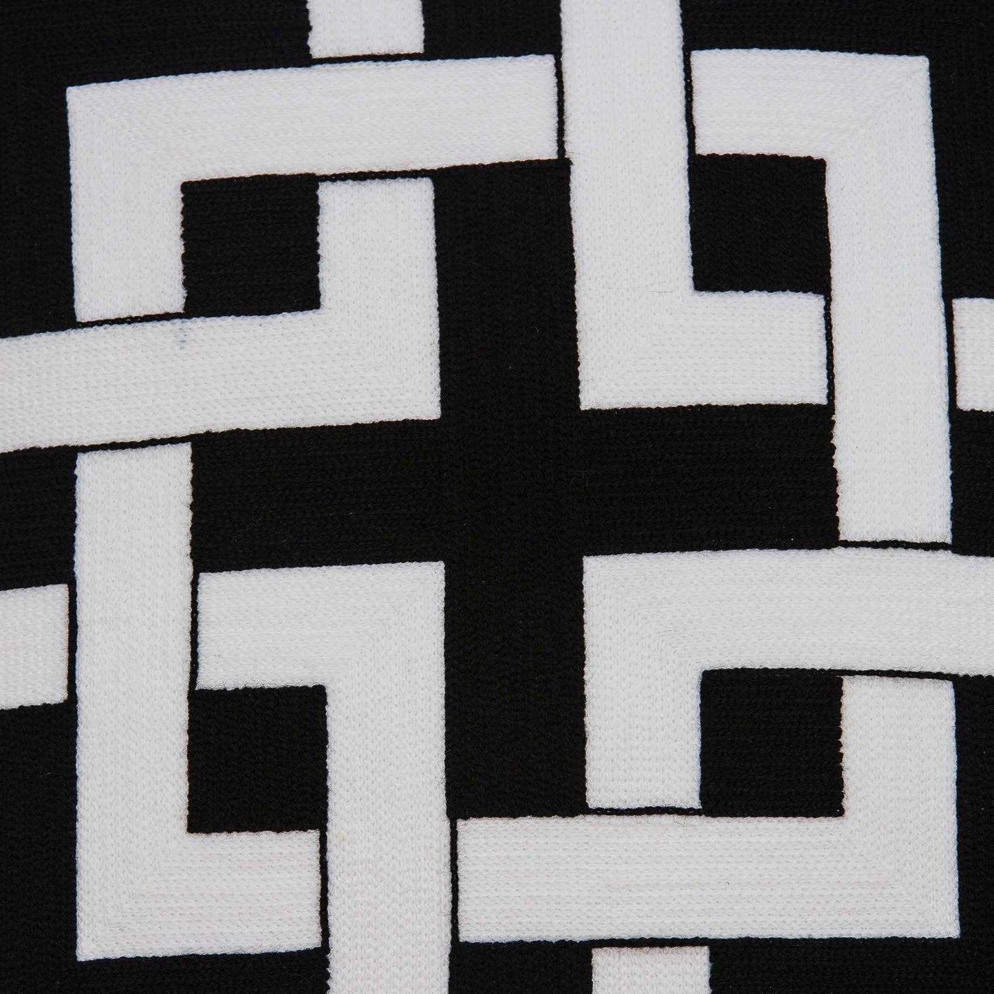 20" x 7" x 20" Transitional Black and White Pillow Cover With Poly Insert-4