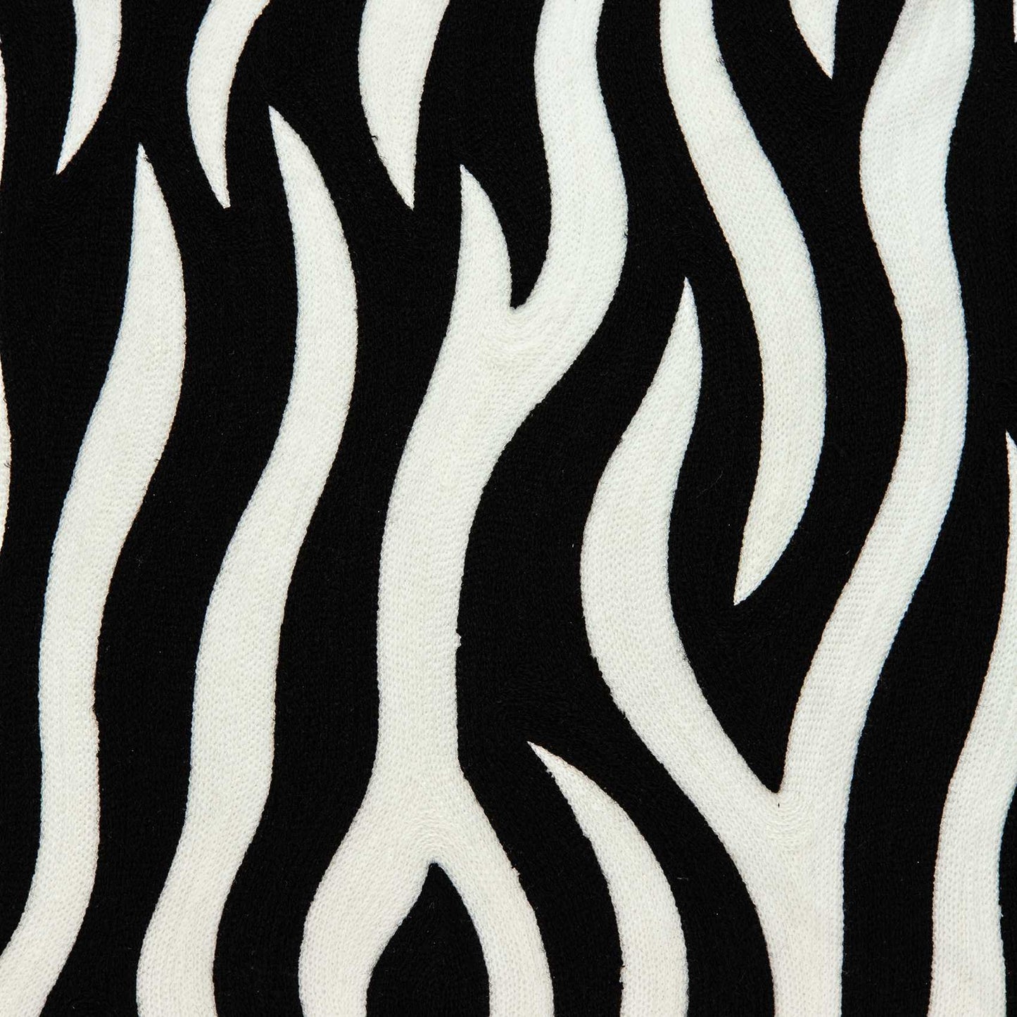20" x 7" x 20" Transitional Black and White Zebra Pillow Cover With Poly Insert-4
