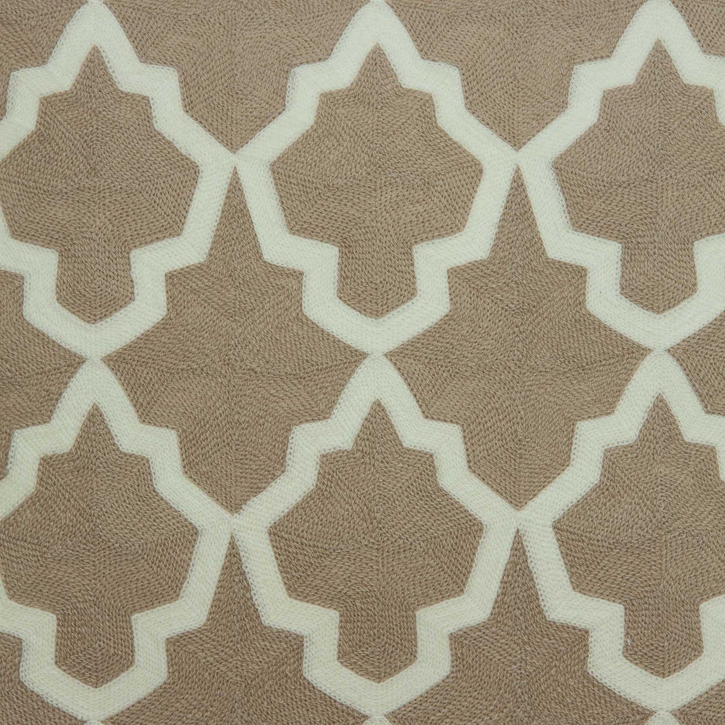 20" x 7" x 20" Transitional Beige and White Pillow Cover With Poly Insert-4