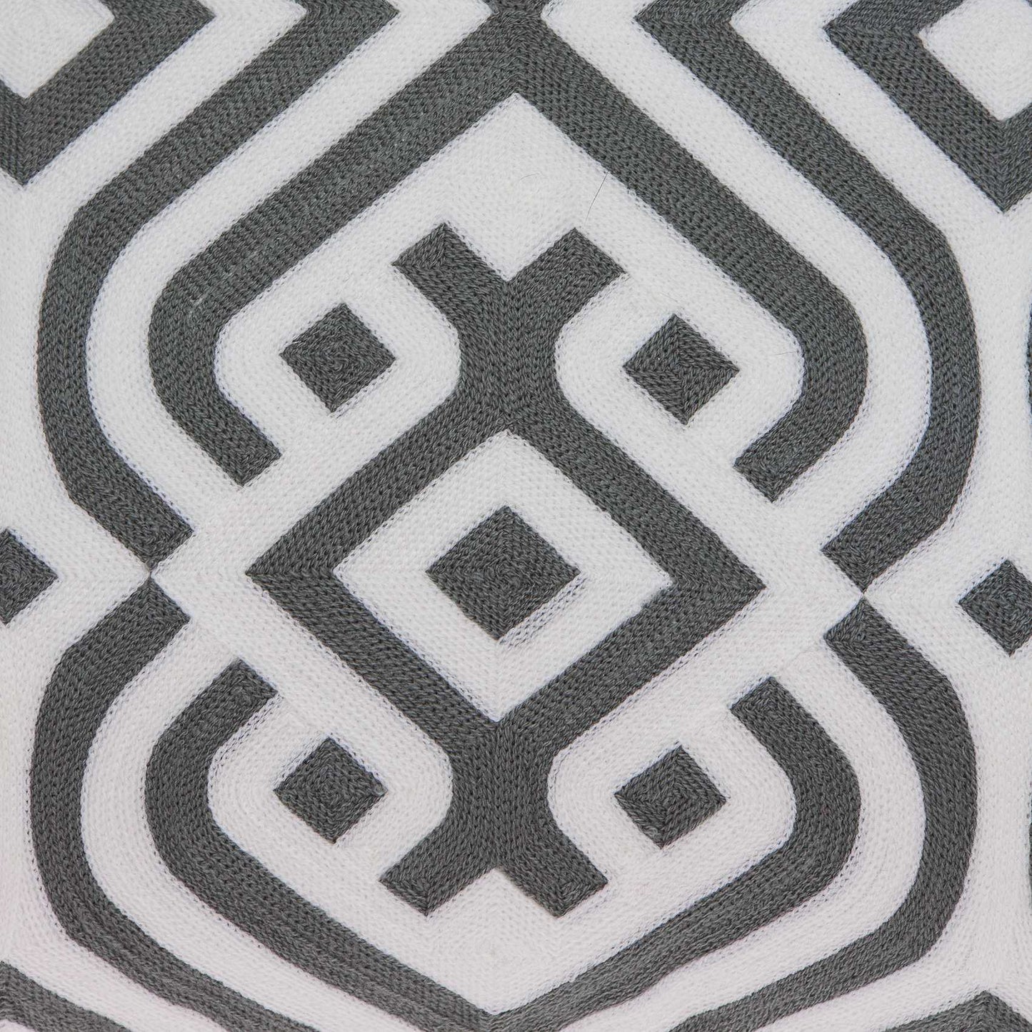 20" x 7" x 20" Gray and White Accent Pillow Cover With Poly Insert-4