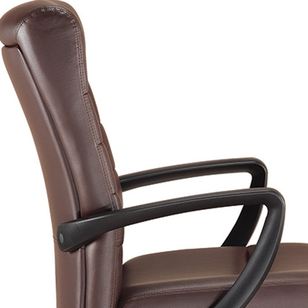 25.8" x 29" x 42" Brown Leather Chair-4