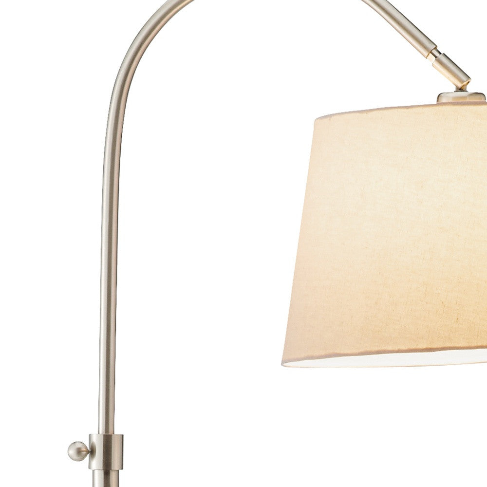 62" Task Floor Lamp With White Empire Shade-4