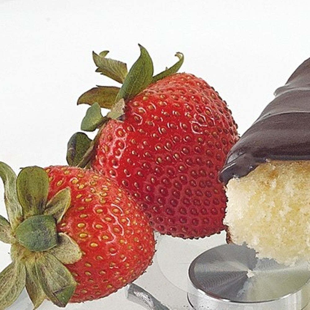 13 Hand Decorated Chiseled Edge Silver Turning Platter-3