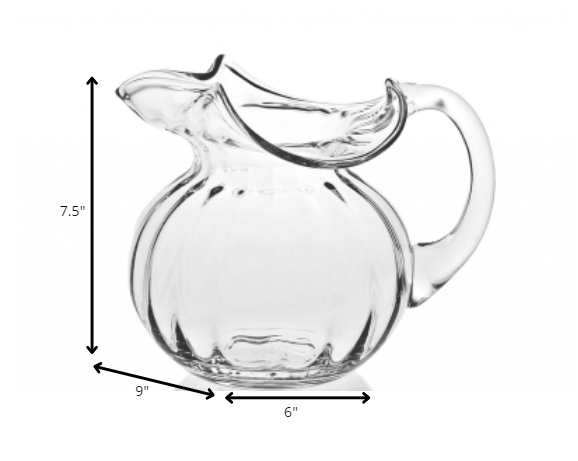 Mouth Blown Glass Pitcher 42 oz-4