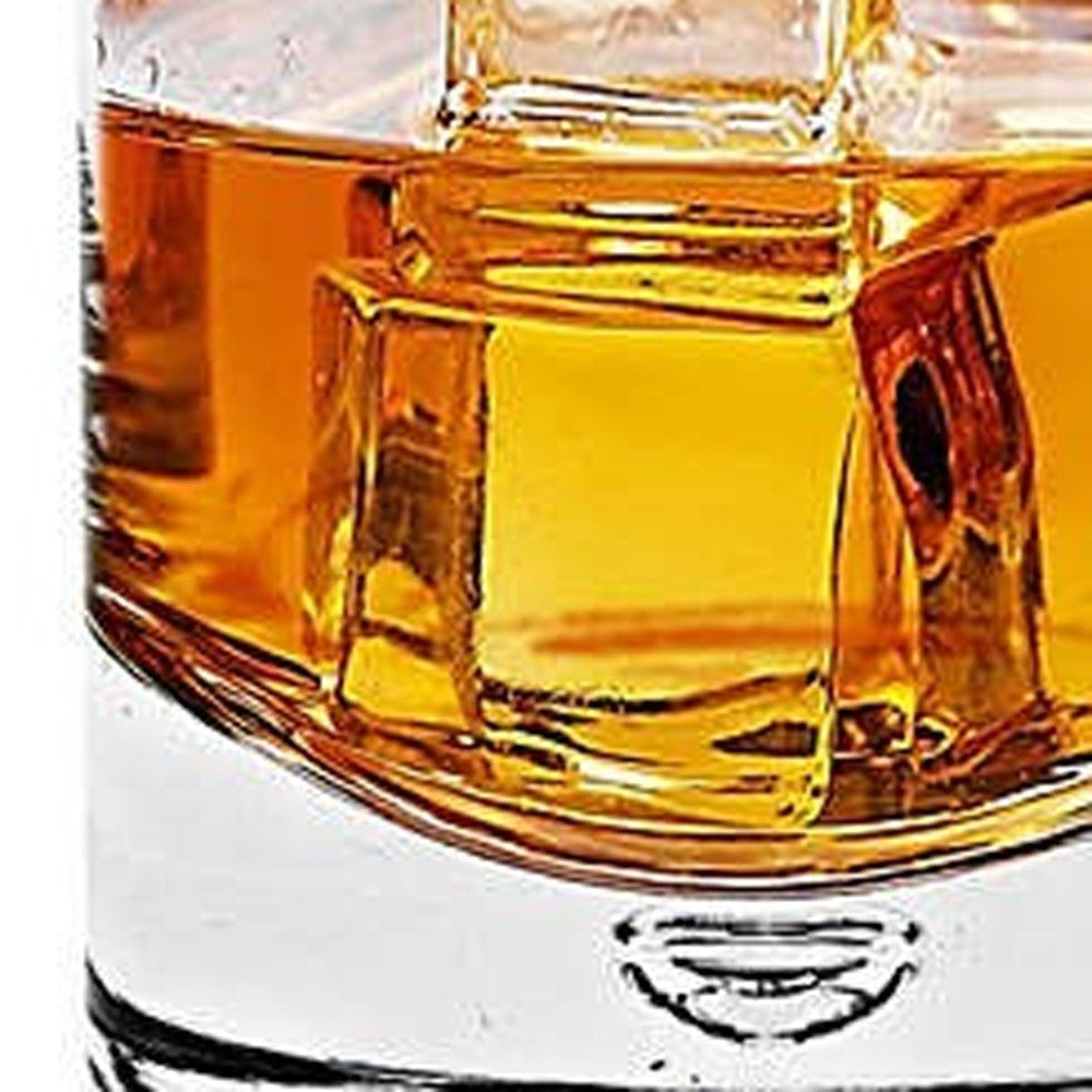 4 pc set Old Fashioned Lead Free Crystal Scotch Glass 8 oz-3