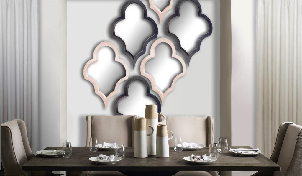 Black Wood Frame Wall Mirror-2