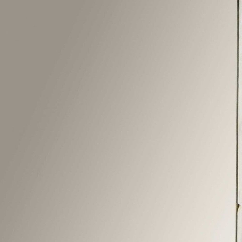 Rectangular Rustic White Wash Finish Wall Mirror-5