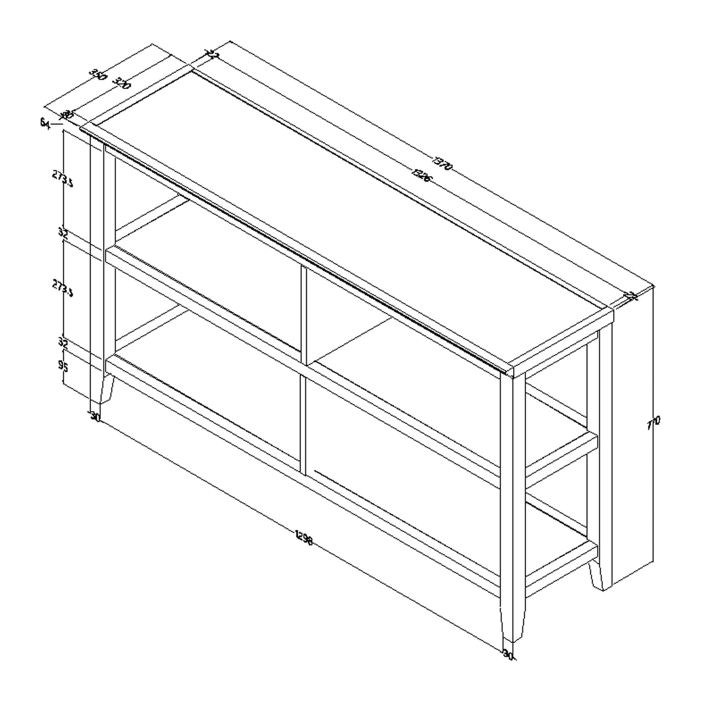 30" Bookcase with 2 Shelves in White-5