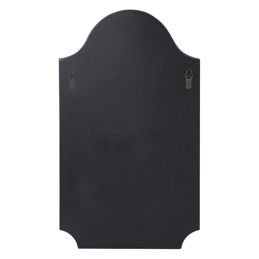 Minimalist Rectangle Arched Glass Mirror with Beveled Edge And Scalloped Corners-4