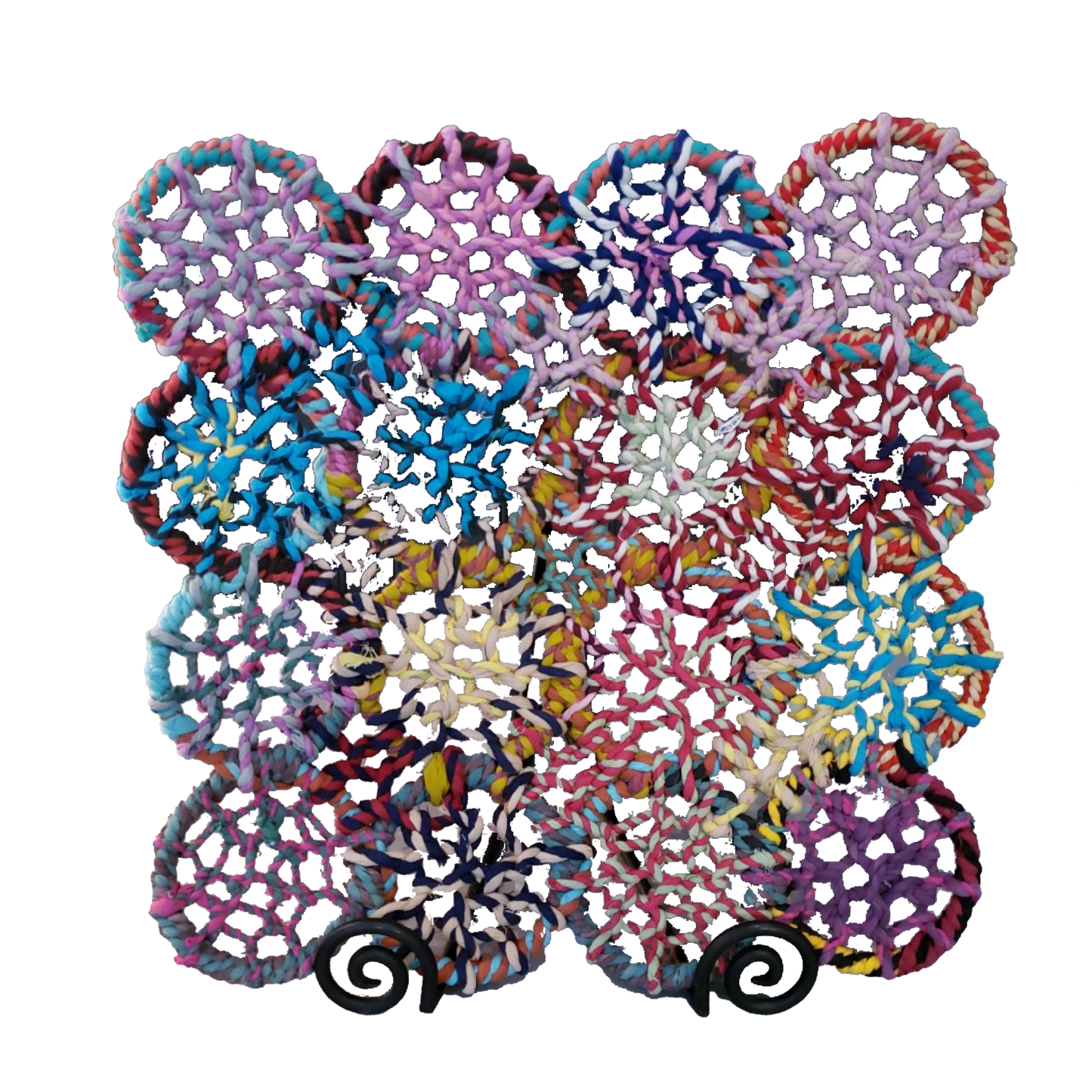 Metal and Jute Colorful Braided Basket-5