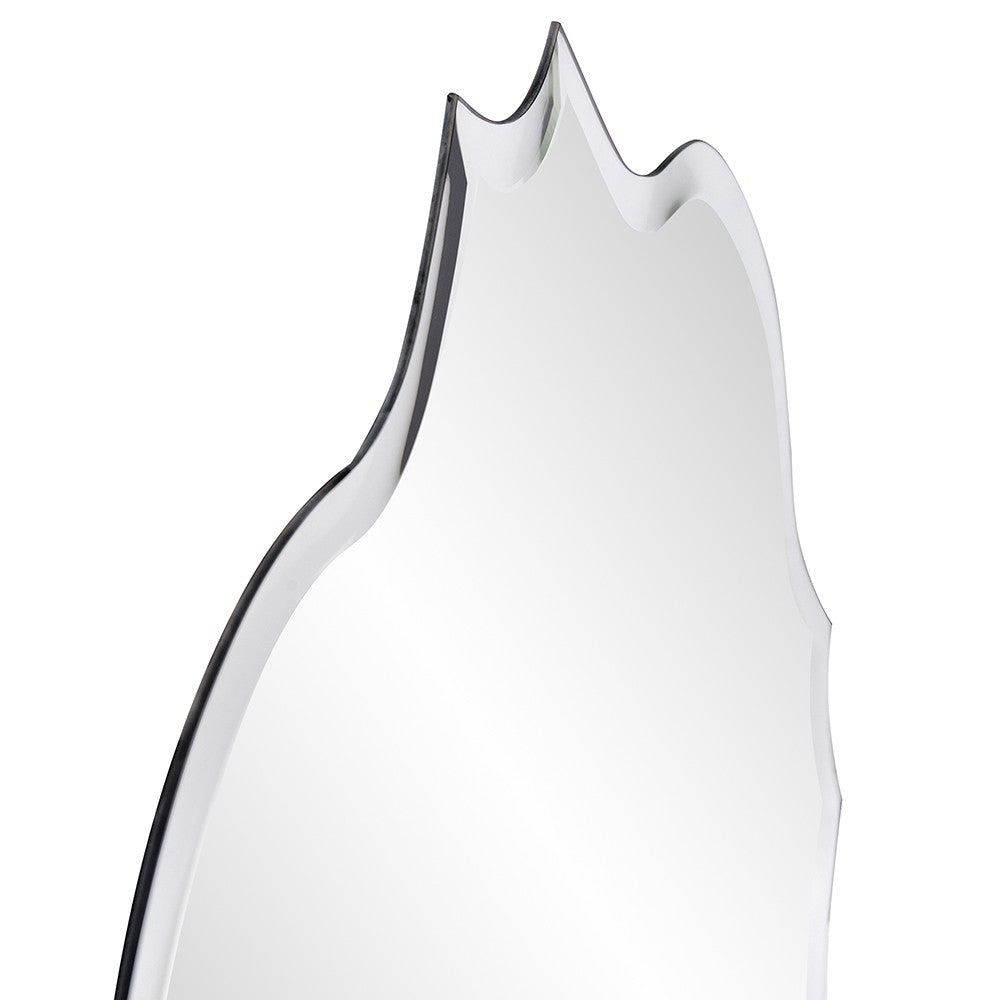 Frameless Scalloped Wall Mirror-4
