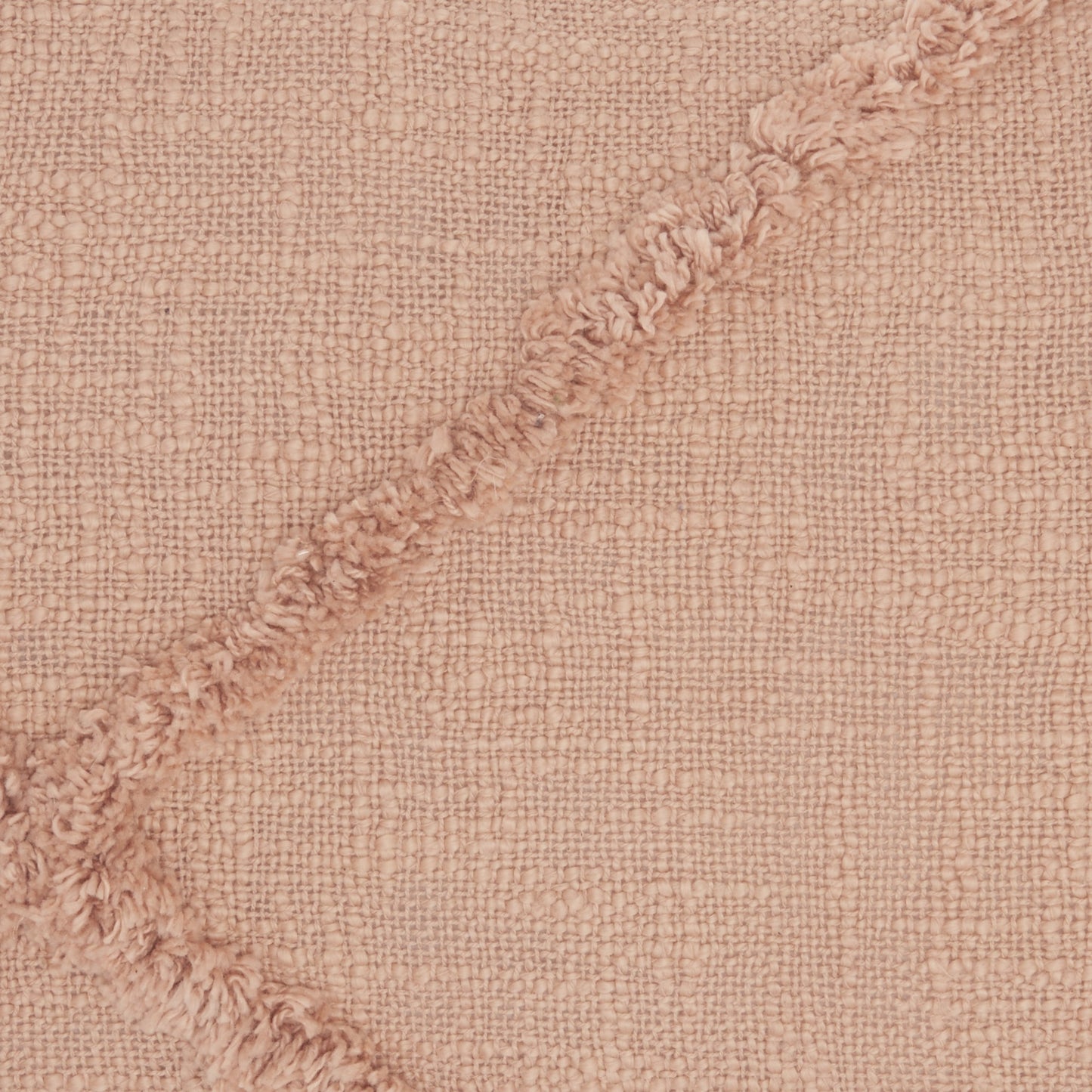 Tea Pink Abstract Shaggy Detail Throw Pillow-3