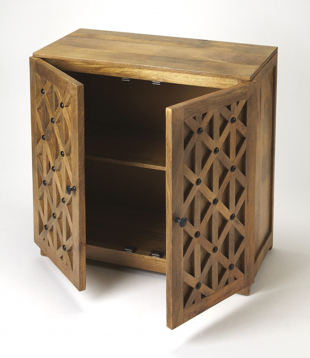 Corona Mango Wood Console Cabinet-1