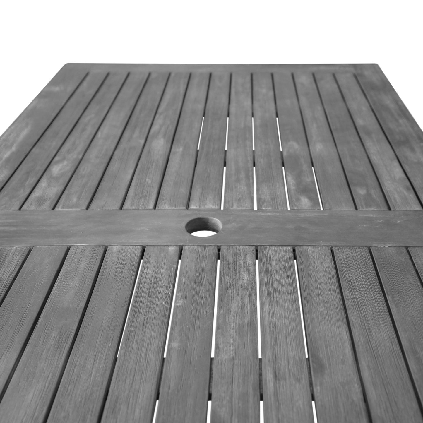 Distressed Grey Dining Table with Curved Legs-3