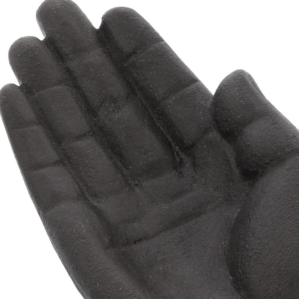 Black Cast Iron Hand Shaped Sculpture-3