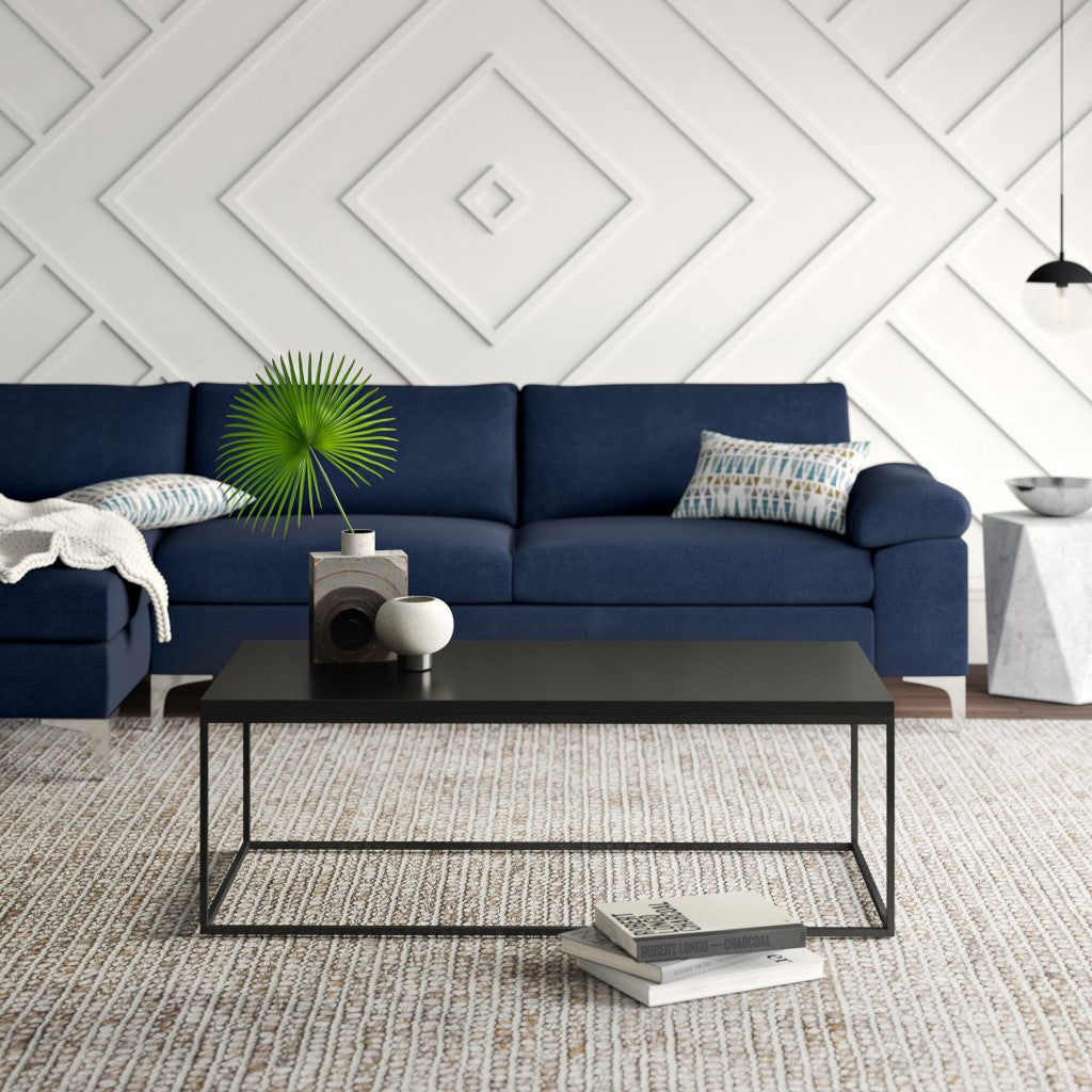 Black on Black High Gloss Coffee Table-5