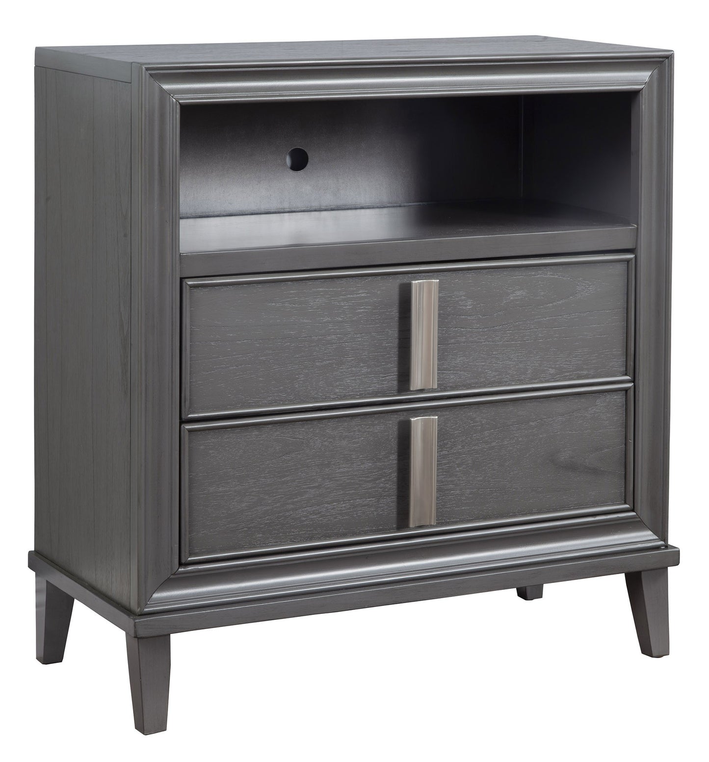 Contemporary Dark Grey TV Console Cabinet-4