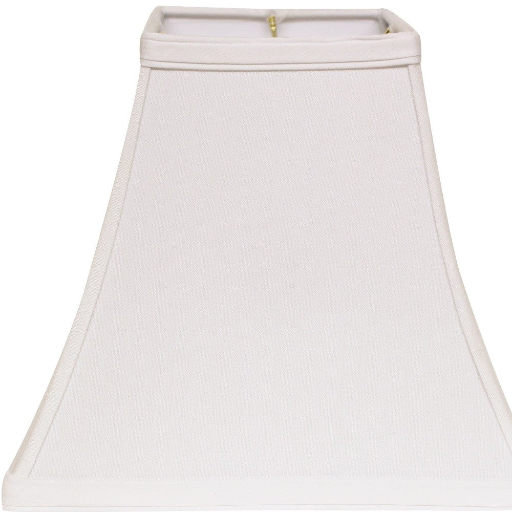14" White Squre Bell No Slub Lampshade-5