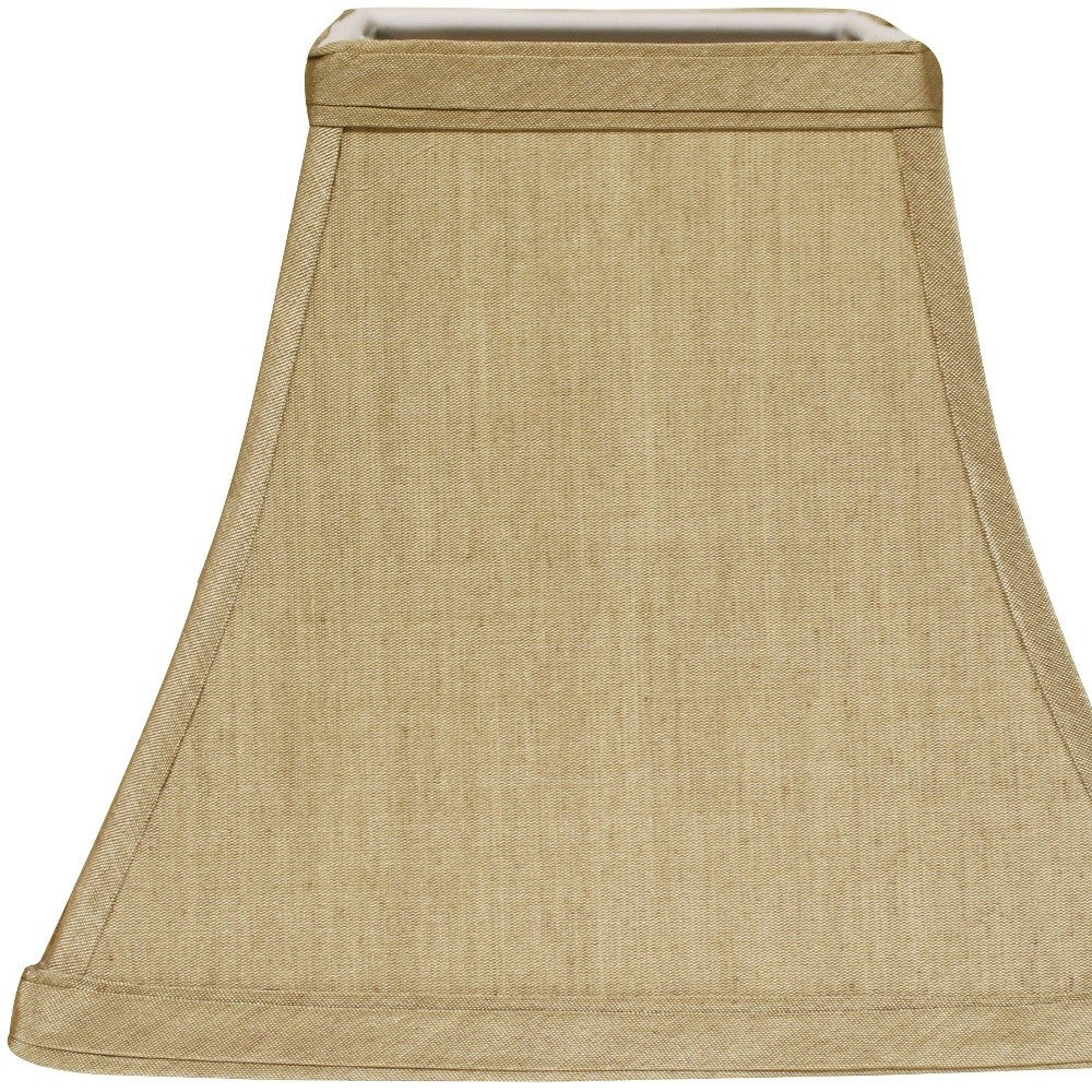 14" Pale Brown Square Bell No Slub Lampshade-5