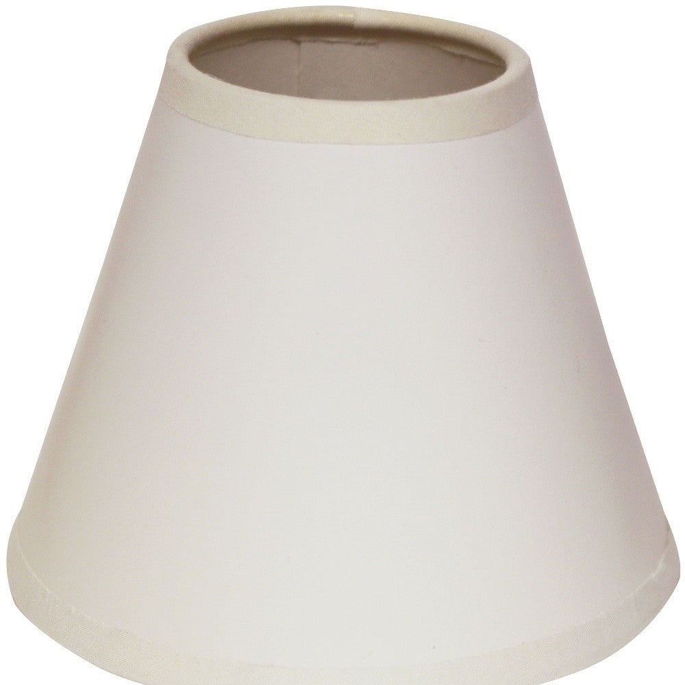 5" Gloss White with White Set of 6 Chandelier Parchment Lampshades-5