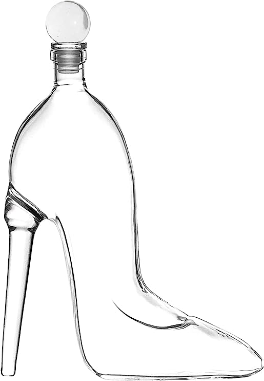 Heel Stiletto High Heels Shape Decanter Whiskey and Wine Decanter with Stopper - Handcrafted High Heel Decanter for Wine Liquor Rum Bourbon Tequila, Elegant Decanter Gifts for Women - Copyright Design-2