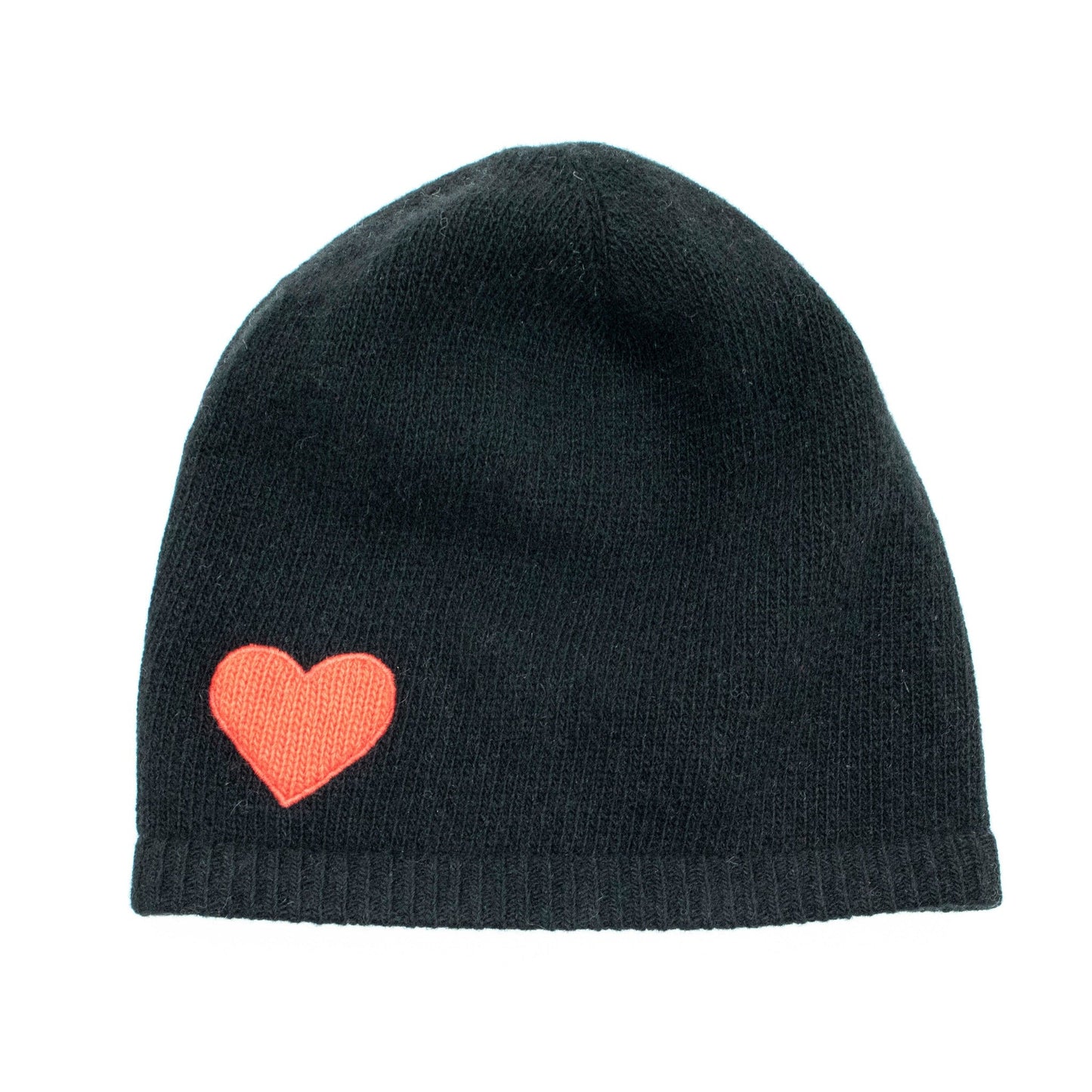 CASHMERE HAT WITH HEART PATCH-0