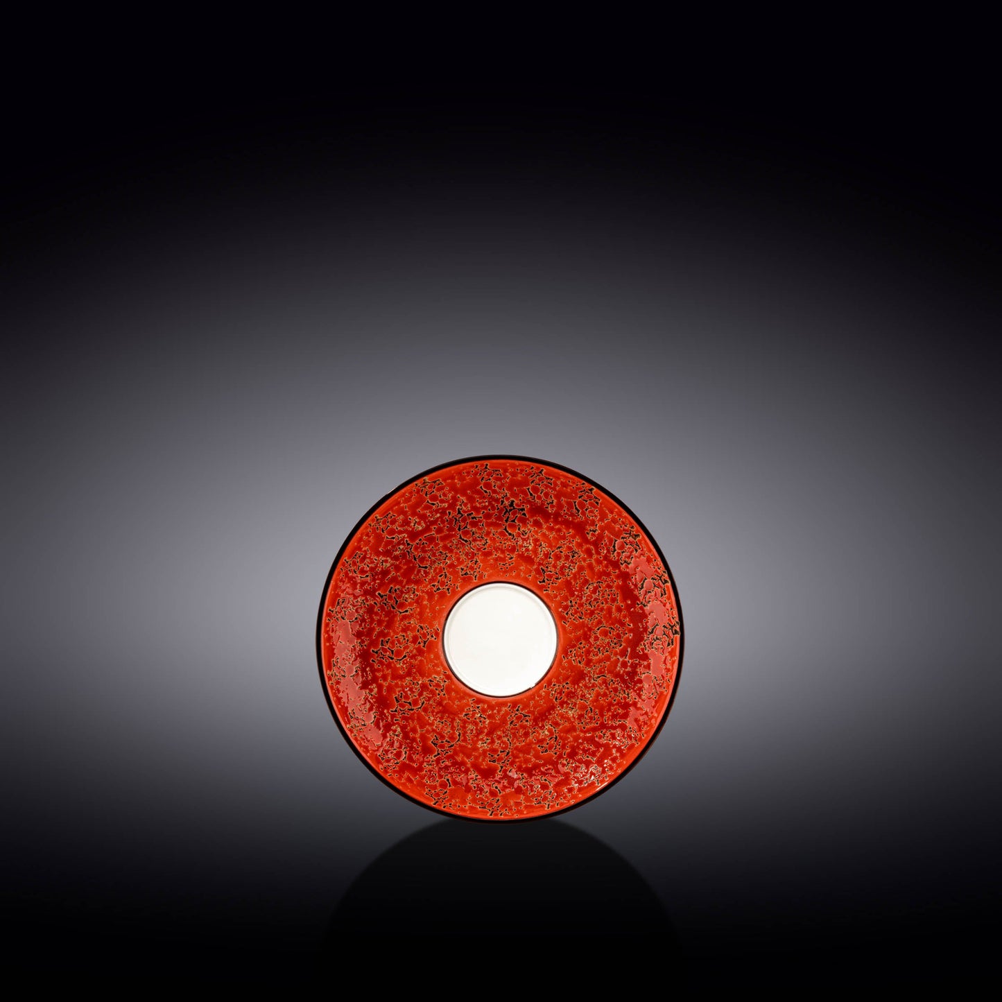 Red Porcelain Saucer 4.5" inch | 11 CM-0