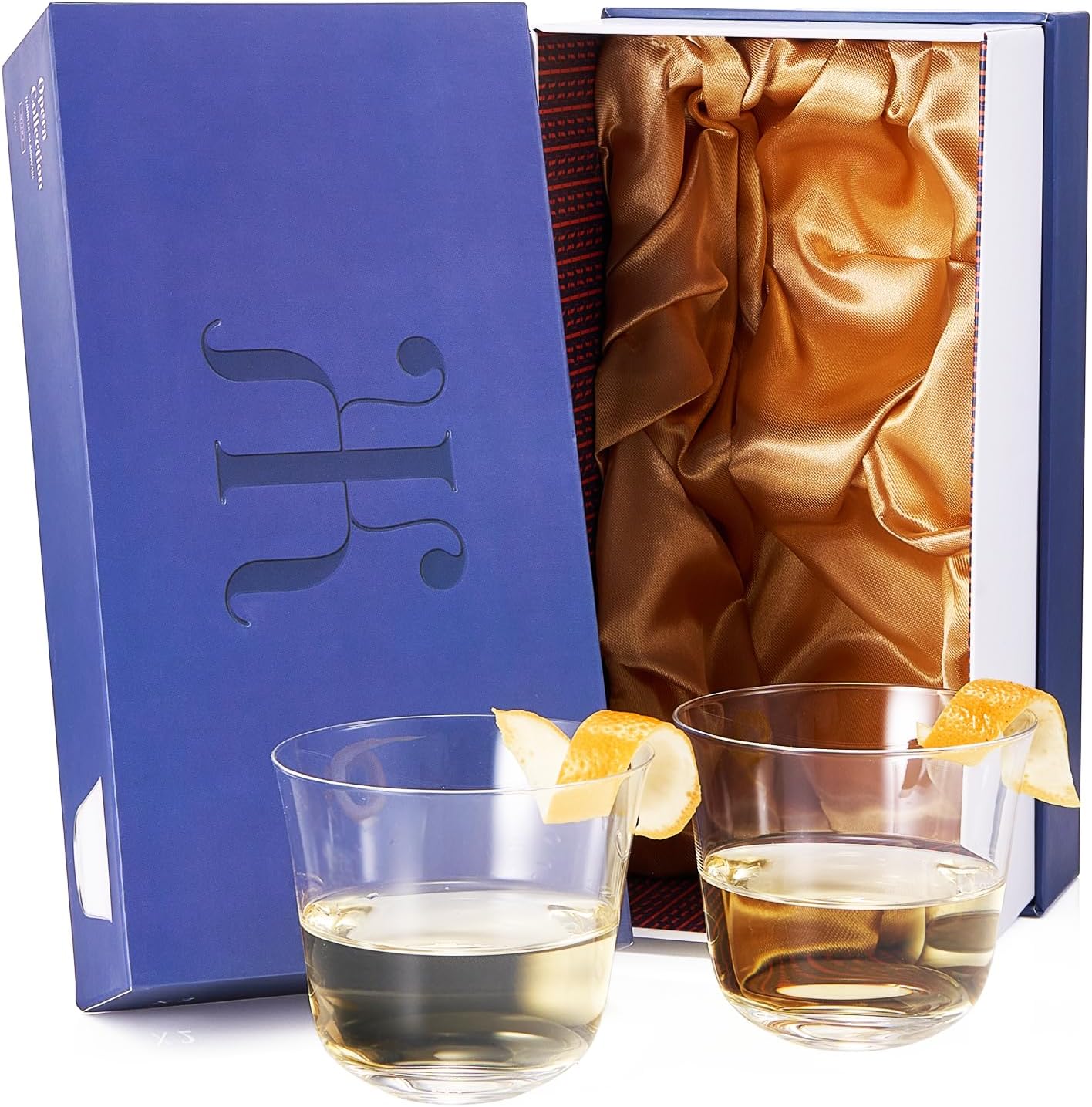 Vintage Crystal Lowball Tumbler Glasses, Set of 2, Clear Radiance - Spirits, Whiskey, Old Fashioned, Cocktails - Hand Blown Classy Glass -Timeless Art Deco Design - Durable Barware, Home Bar (5 OZ)-6