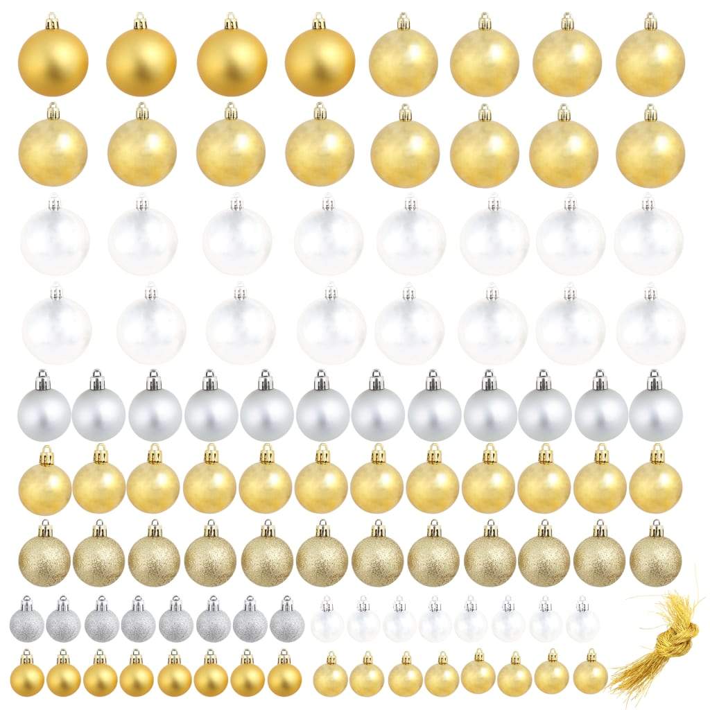 vidaXL Christmas Ball Set 100 Pieces Holiday Xmas Decoration Multi Colors-17
