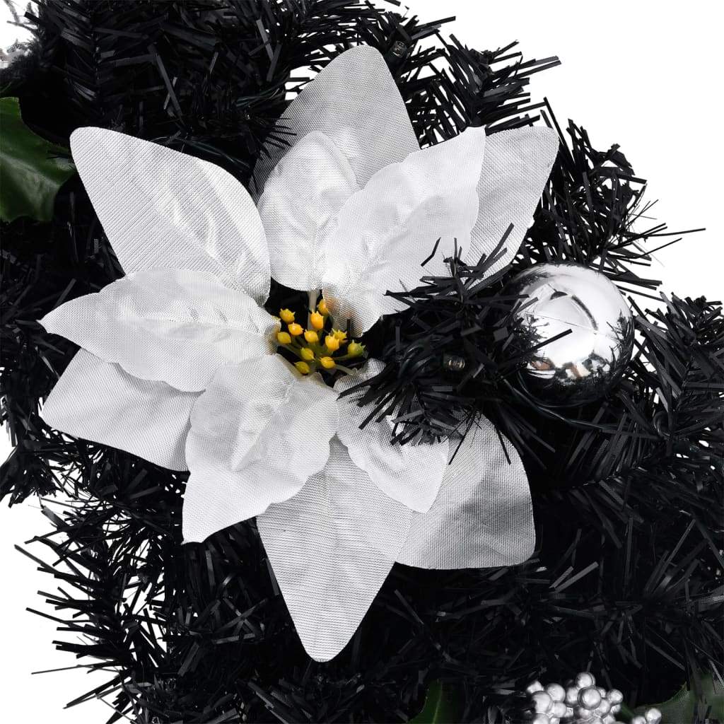 vidaXL Christmas Garland w/LED Lights 106.3" PVC Faux Decoration Multi Colors-14