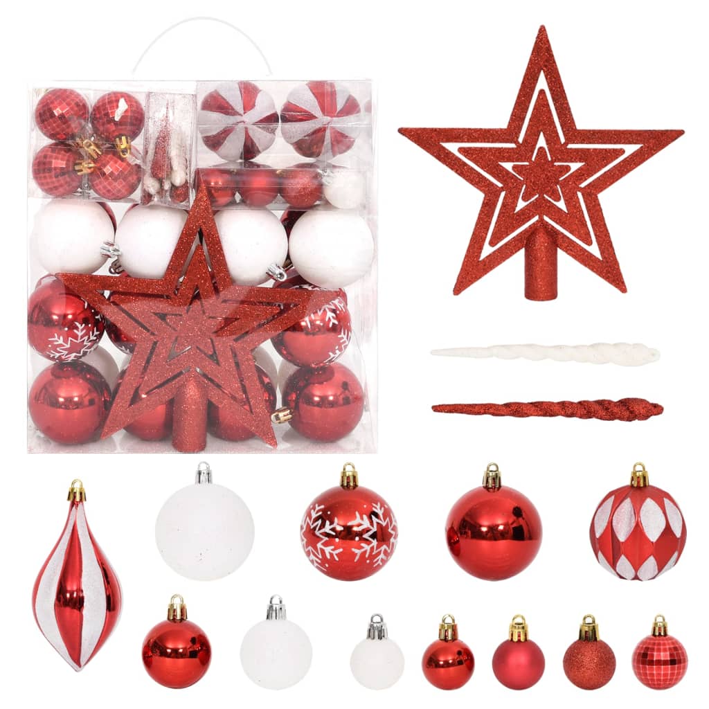 vidaXL Christmas Bauble Set 70 Piece Holiday Xmas Decoration Multi Colors-7