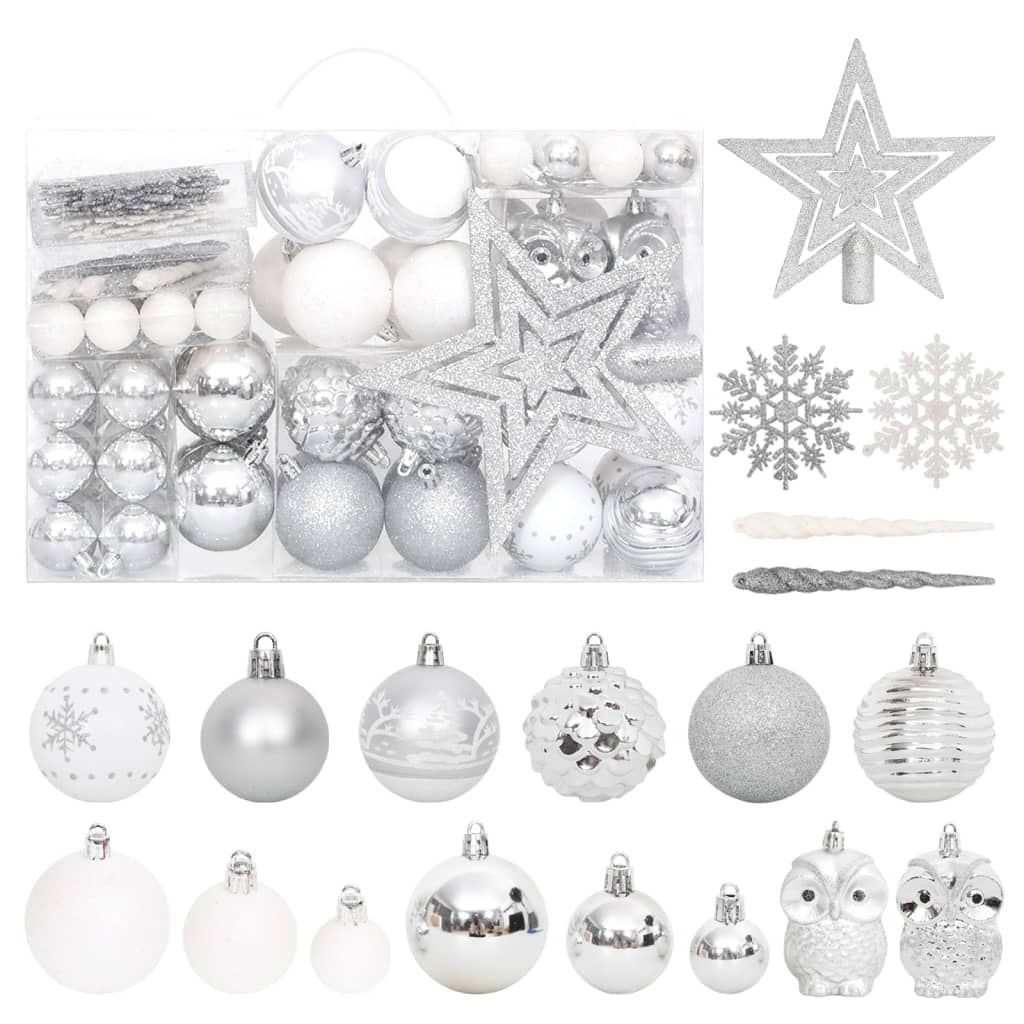 vidaXL Christmas Bauble Set 108 Piece Xmas Decoration Ornament Multi Colors-7