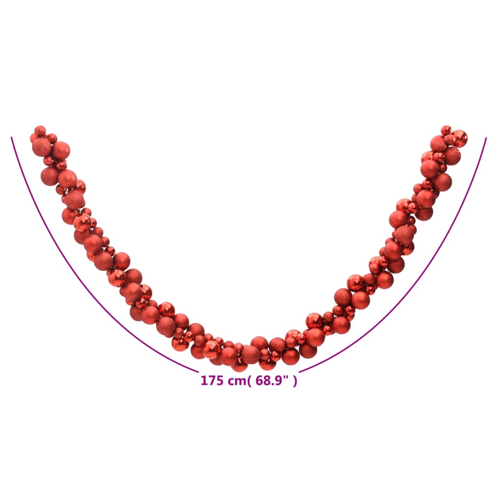 vidaXL Christmas Balls Garland Gold 68.9" Polystyrene-11