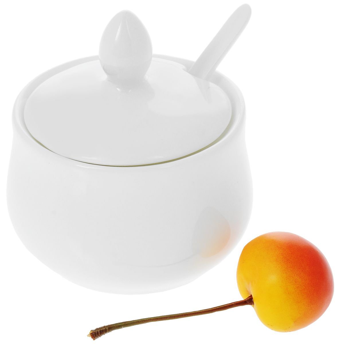 White 4 Oz | 130 Ml Mustard Pot With Spoon-7