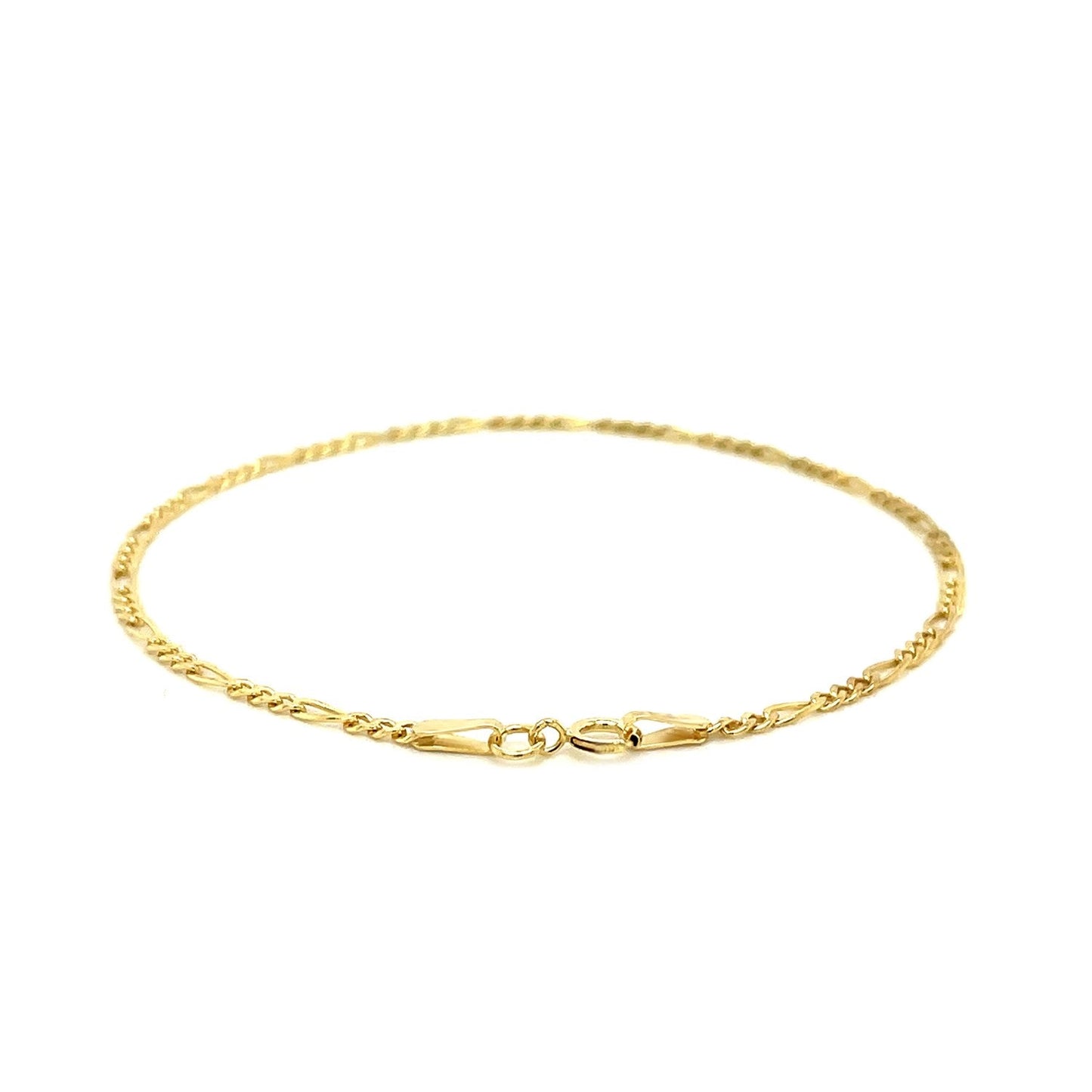 14k Yellow Gold Figaro Anklet 1.5mm-2