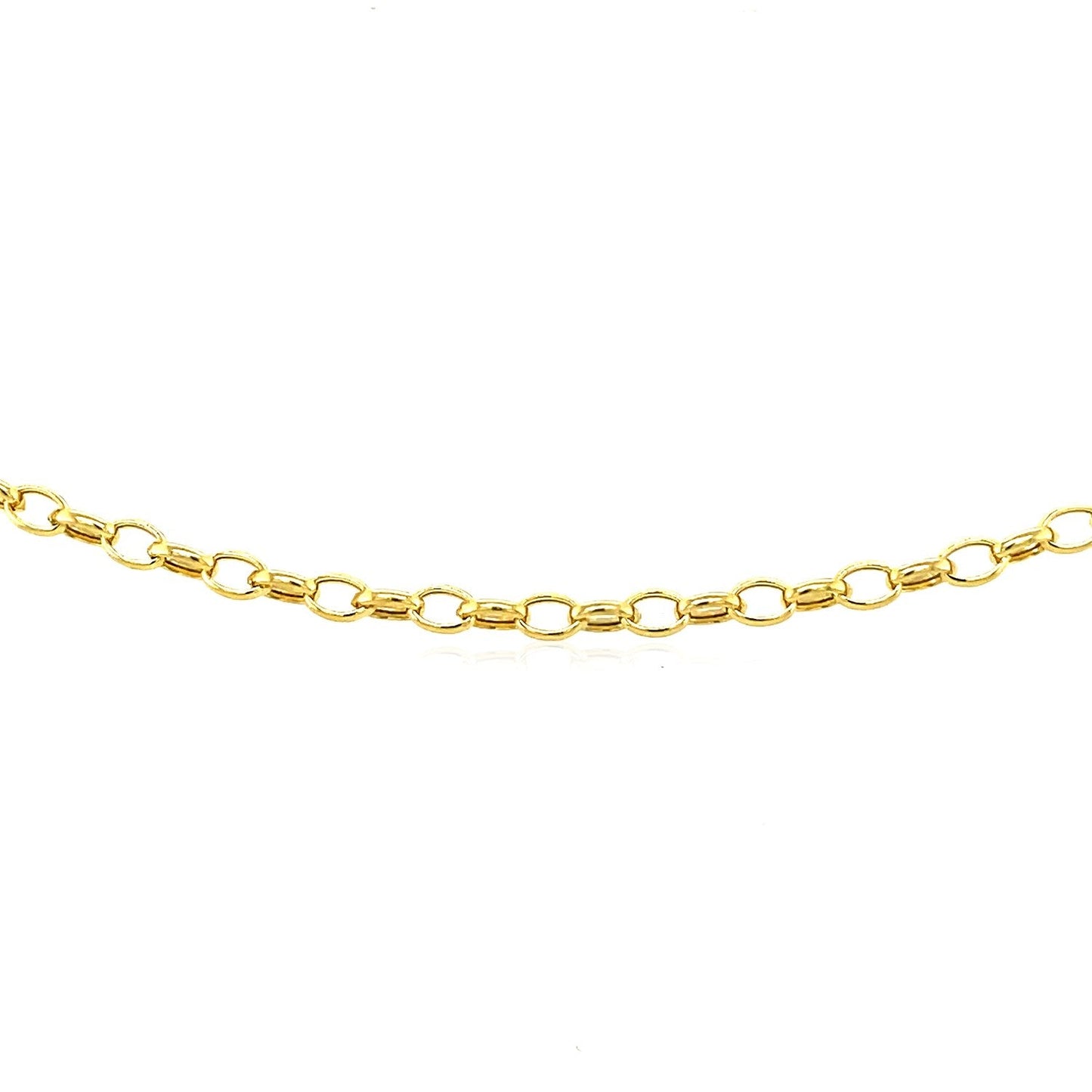 3.2mm 14k Yellow Gold Oval Rolo Bracelet-1