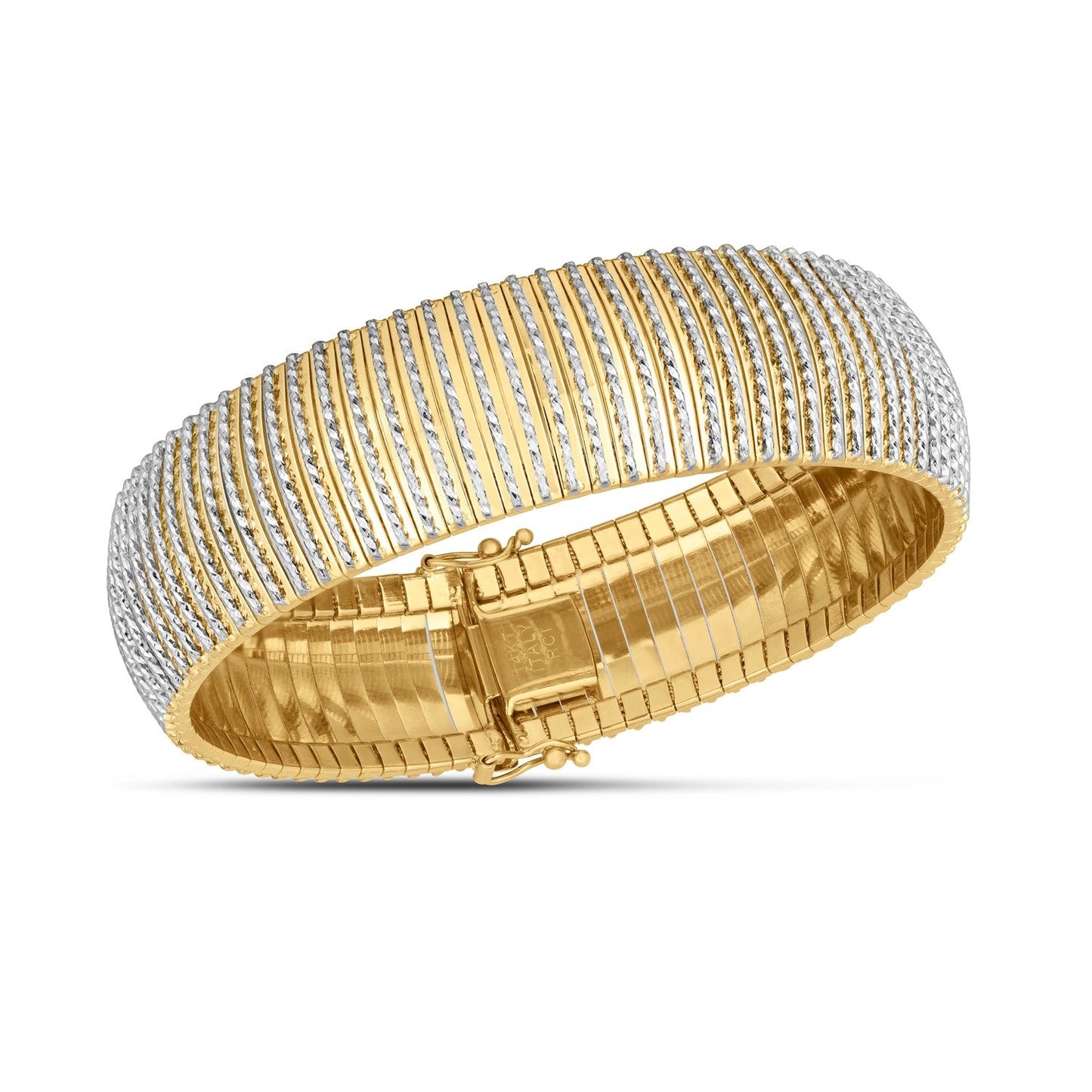 14k Yellow Gold Bold Diamante Flex Bracelet-1