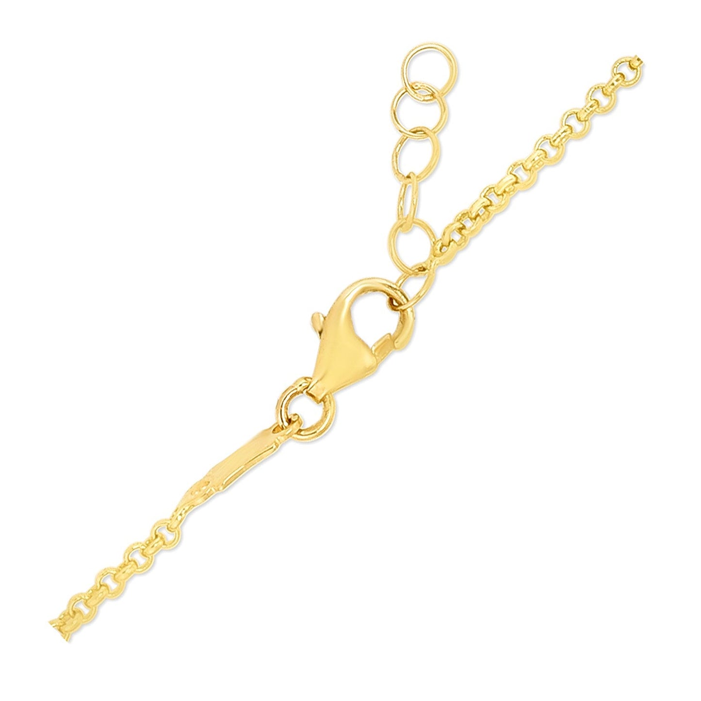 14k Yellow Gold Childrens Bracelet with Bar and Enameled Turtle-2