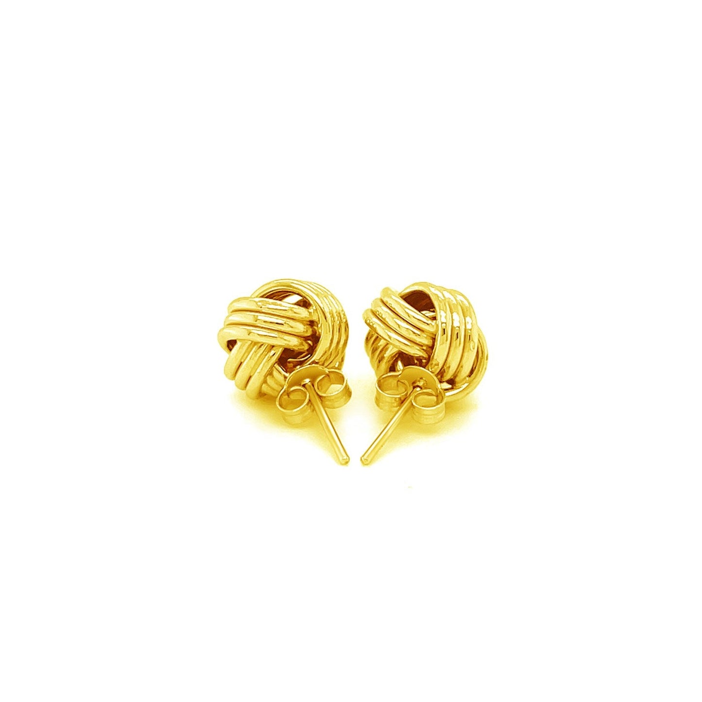 Love Knot Post Earrings in 14k Yellow Gold-2