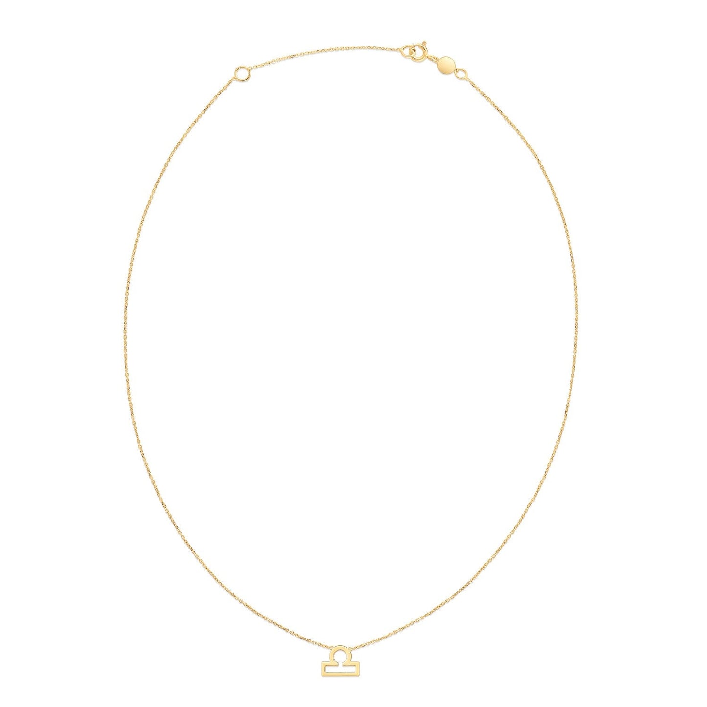14K Yellow Gold Libra Necklace-1