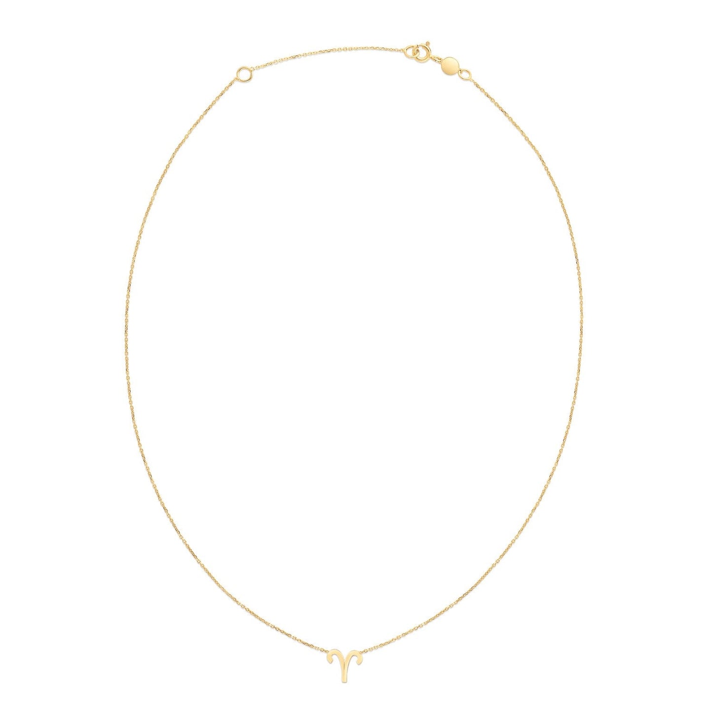 14K Yellow Gold Aries Necklace-1