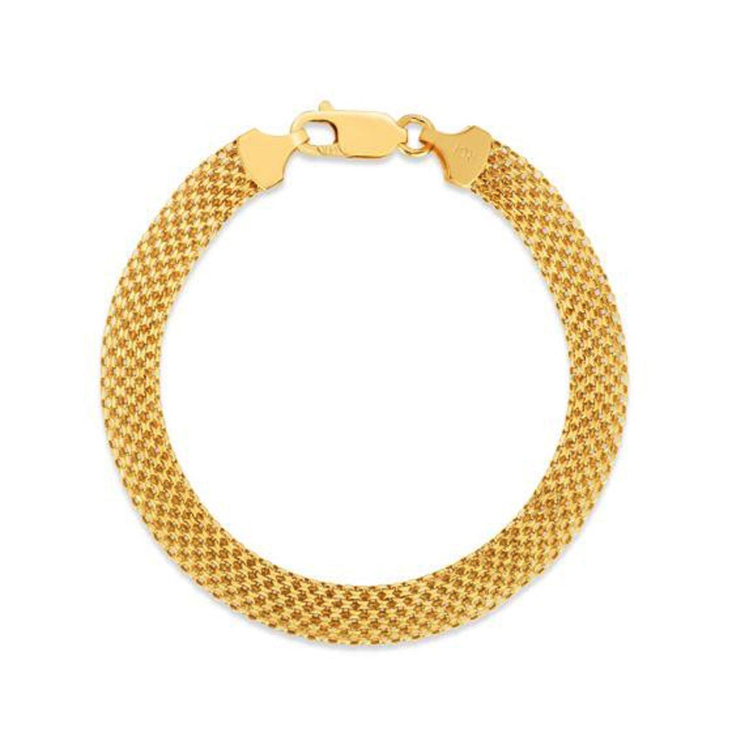 7.0mm 14k Yellow Gold Bismark Bracelet-1