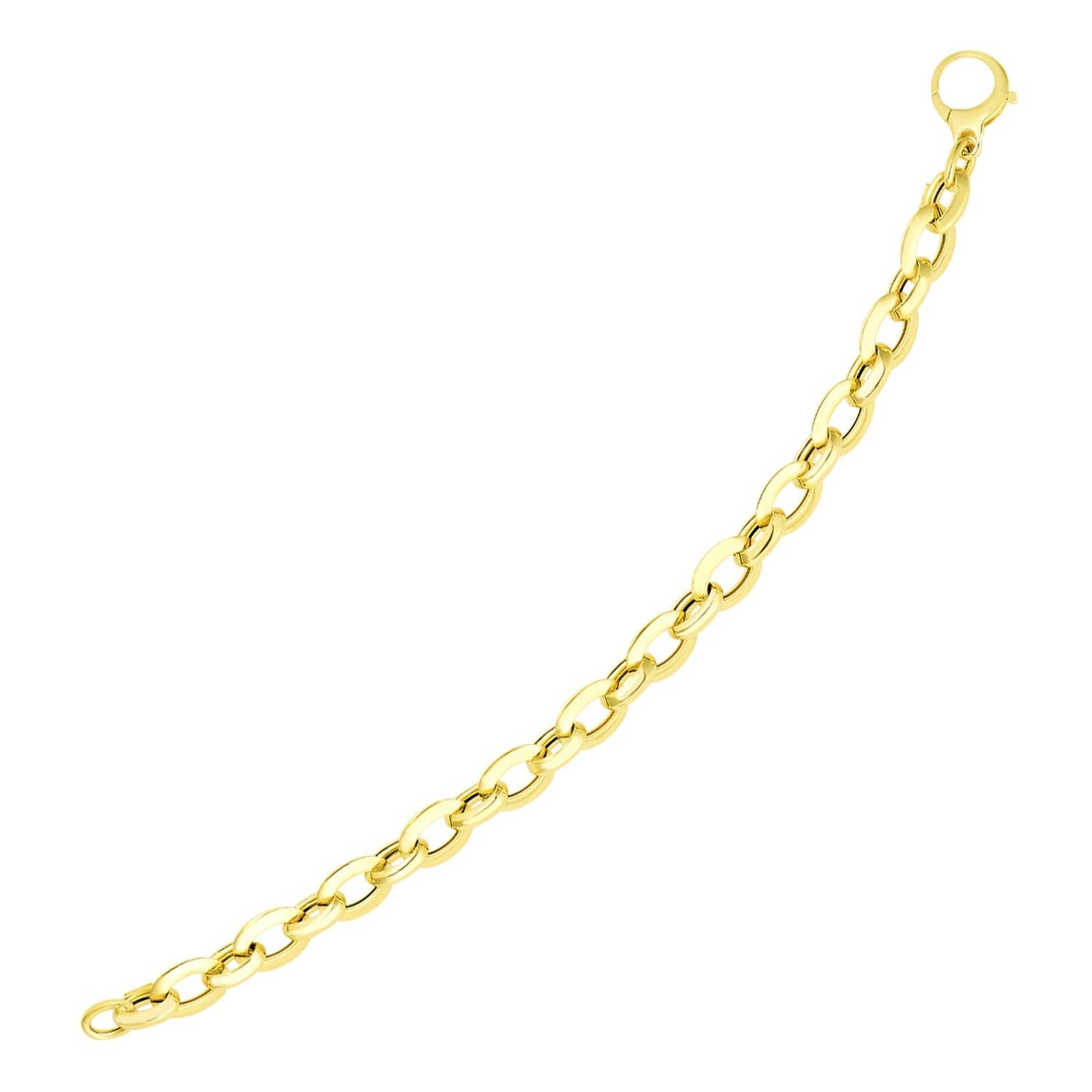 14k Yellow Gold Cable Chain Design Bracelet-0