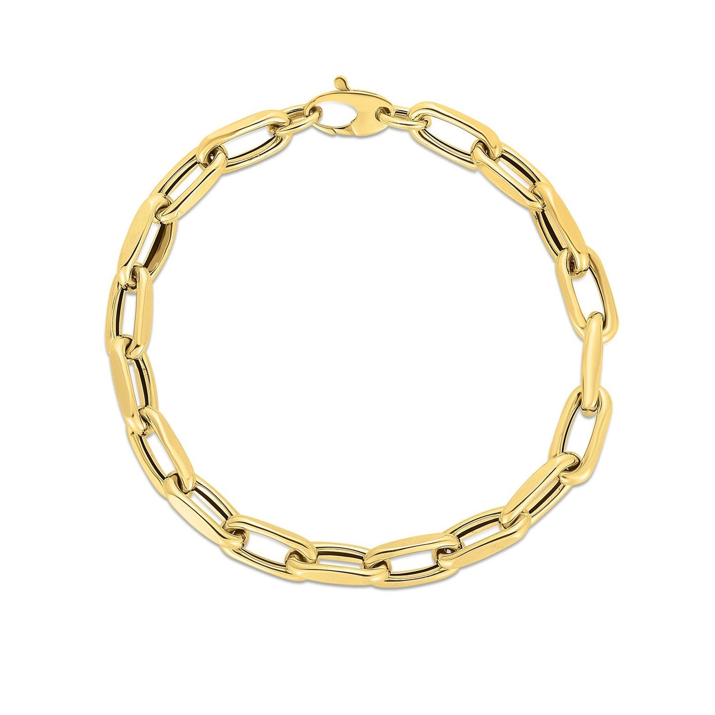 14k Yellow Gold French Cable Link Bracelet (6mm)-1